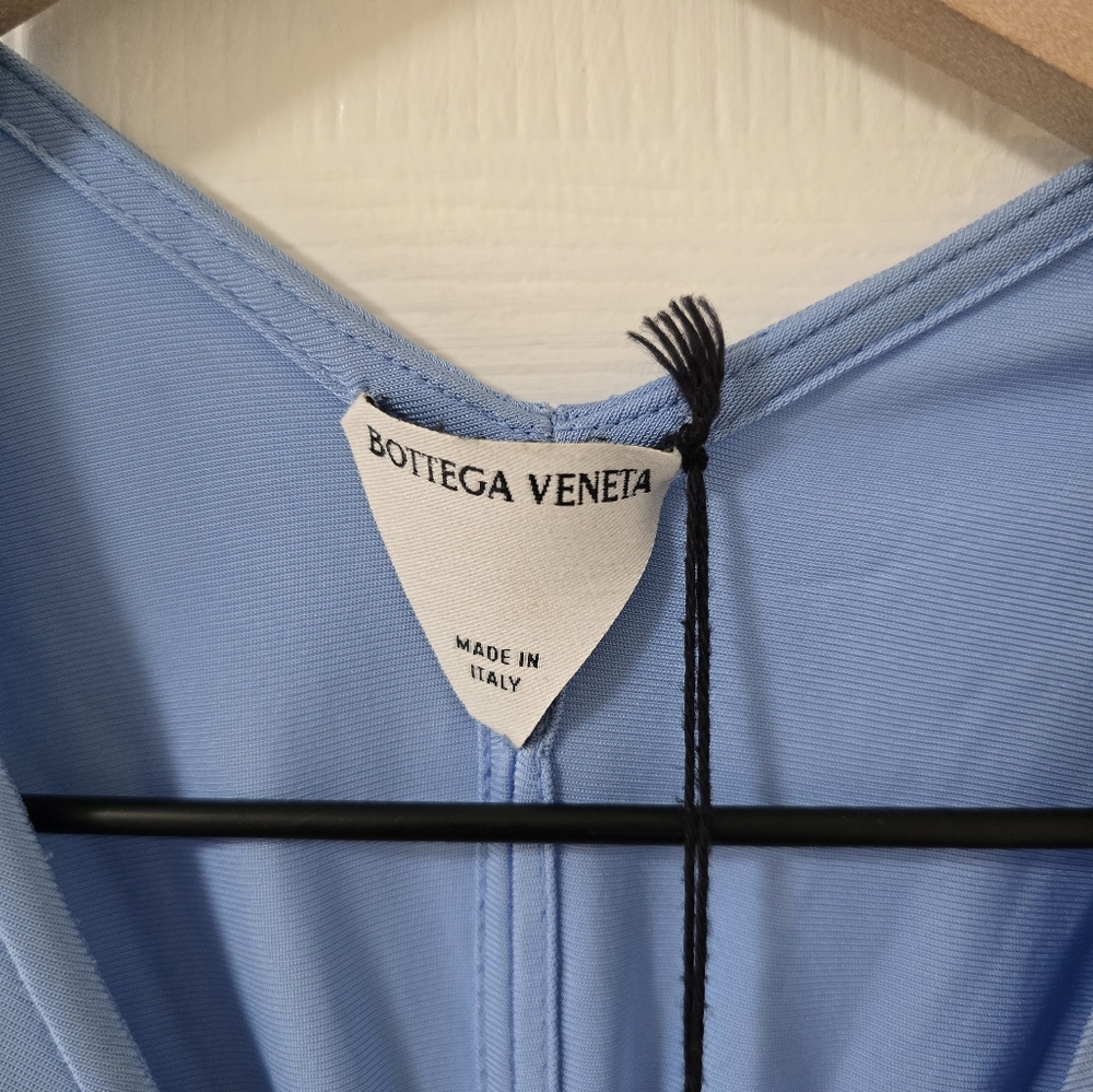 Bottega Veneta Ring Detail Jersey Maxi Gown Dress In Admiral New Size 38… - Picture 9 of 16